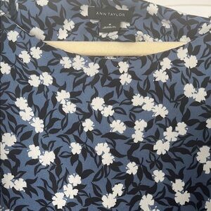 Ann Taylor Blue Floral Top